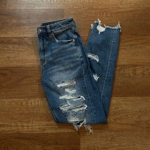 American Eagle Distressed Mom Jeans